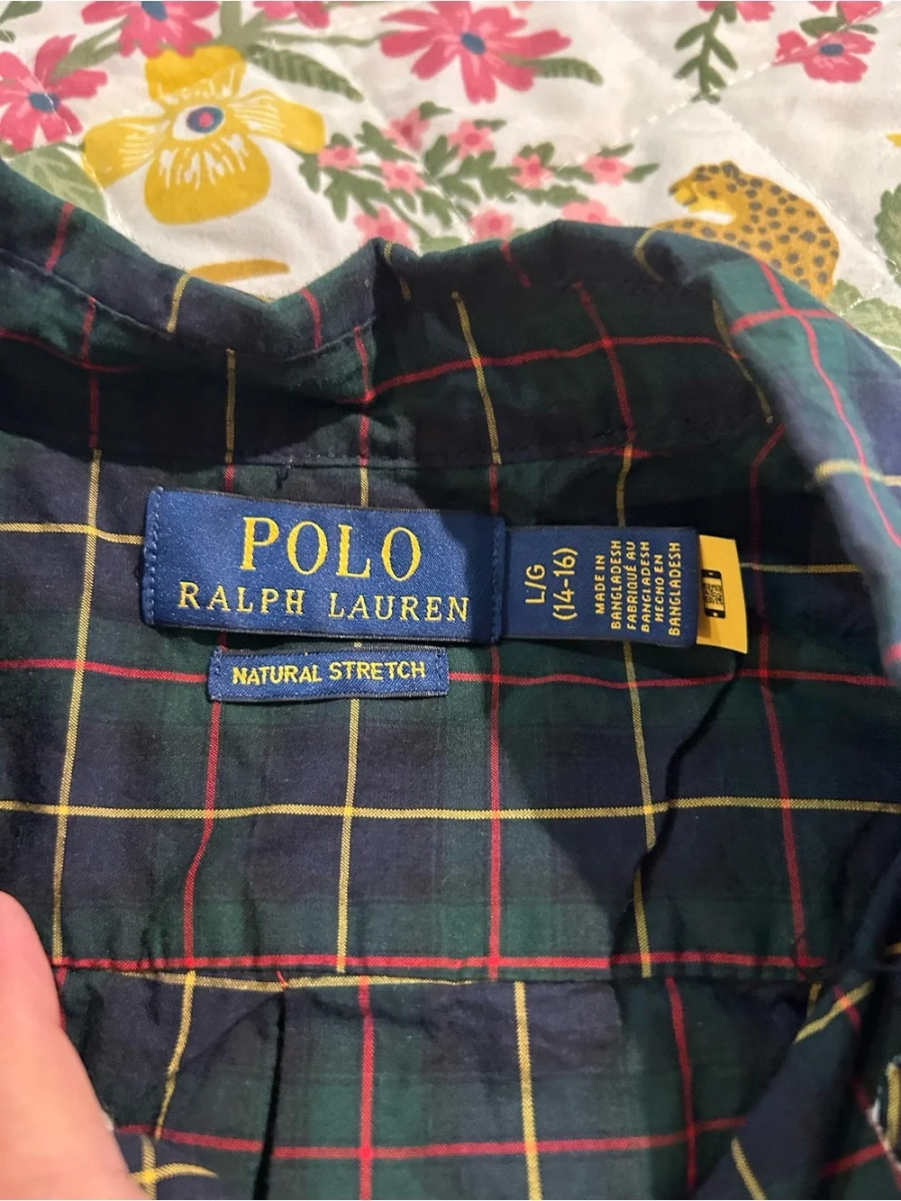 Boys Polo by Ralph Lauren Navy Plaid Button-Down Shirt